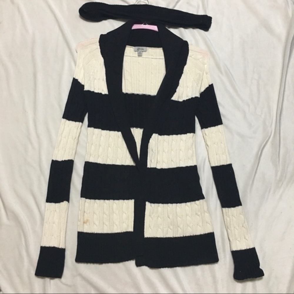 GUESS Long Striped Cardigan Medium M